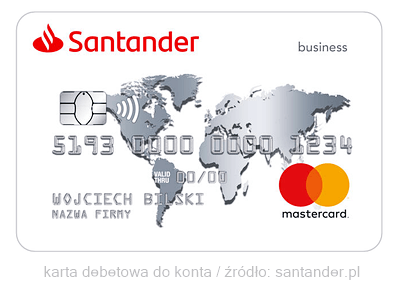 karta debetowa mastercard business Santander