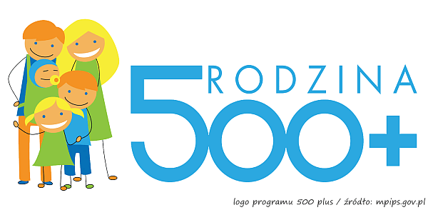 Logo programu rodzina 500+ - 500 zł na dziecko