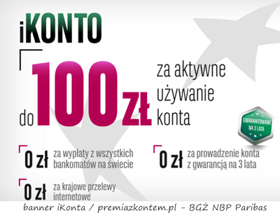 Banner promocyjny iKonta w BGŻ BNP Paribas