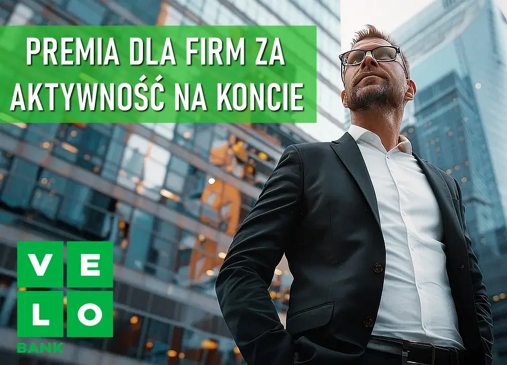 Przedsiębiorca i informacja o promocji firmowej Velobanku